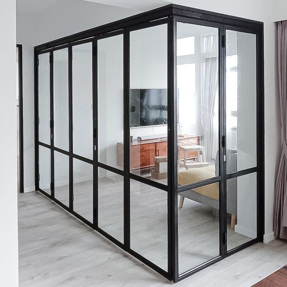 Renotalk Review on Contractory Wellmax’s Customised Powdercoated Mild Steel or Aluminium Framed Glass Folding Door - Residential & Commercial Renovation Customizd Design Ideas Singapore