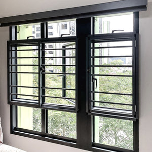 Renotalk Review on Contractor Wellmax Mild Steel or Aluminium Powder-coated Sliding Window Grilles and Windows with Clear/Tinted glass insert - Horizontal and Vertical Lattices optional (Customised Home & Commercial Renovation Design Ideas Singapore)